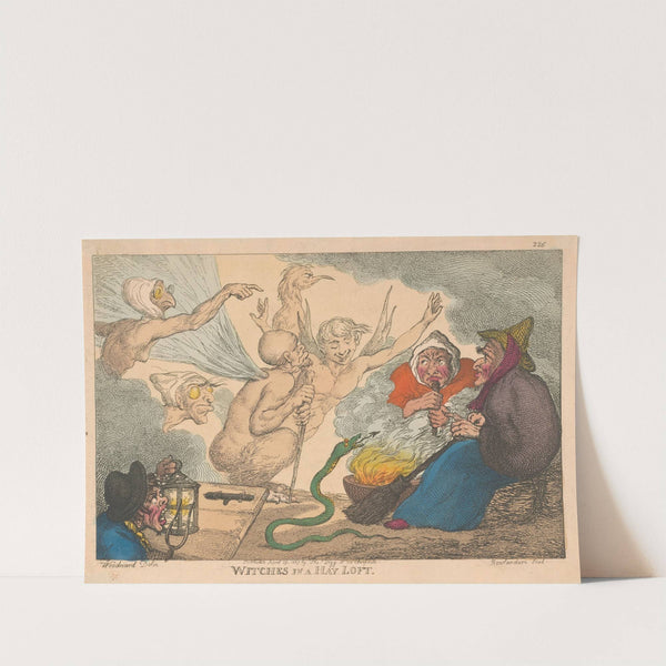 Witches in a hay loft (1807) by Thomas Rowlandson