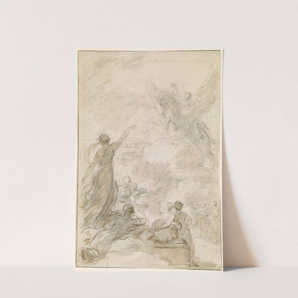 With Logistilla's Guidance, Ruggiero Masters the Hippogriff by Jean-Honoré Fragonard