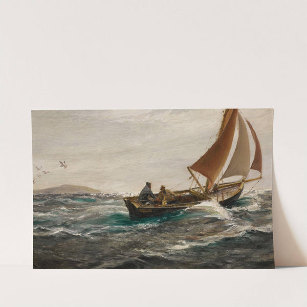 With Wind And Tide - Off The Dodman-Head, Falmouth by Charles Napier Hemy