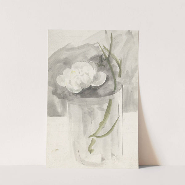 Witte bloem in een glas (1874) by Carel Adolph Lion Cachet