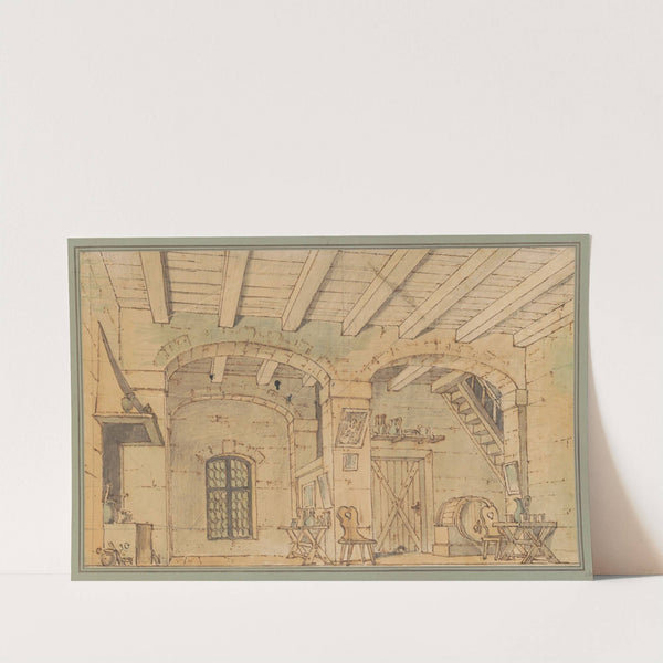 Wnętrze oberży, projekt dekoracji teatralnej by Józef Hilary Głowacki