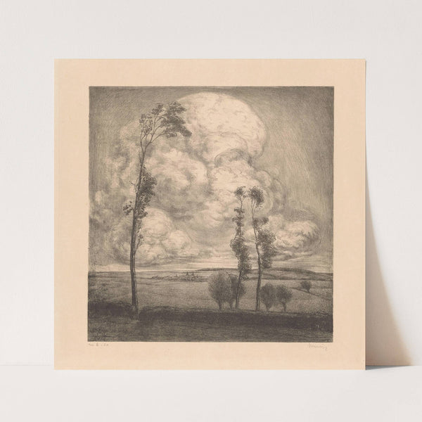 Wolken boven glooiend landschap (1921) by Simon Moulijn