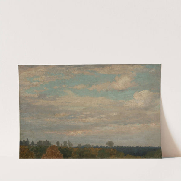 Wolken über herbstlichem Wald by Johann Wilhelm Schirmer