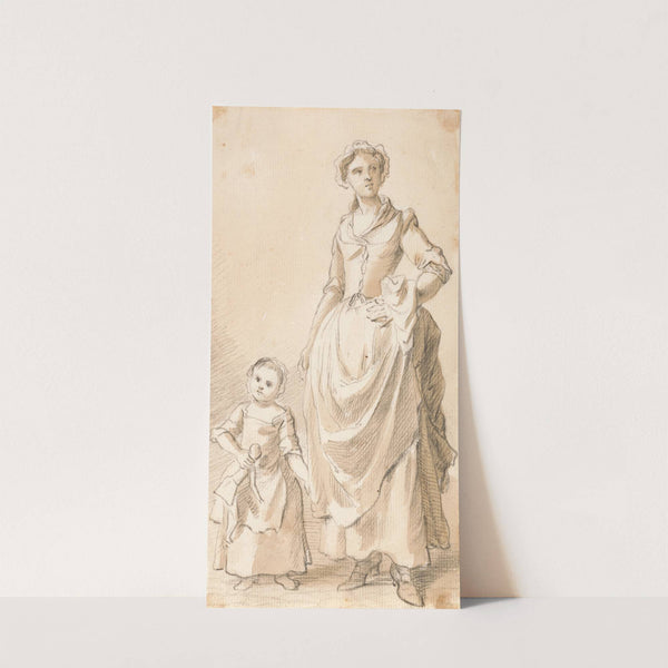 Woman and Child Holding a Doll by Paul Sandby