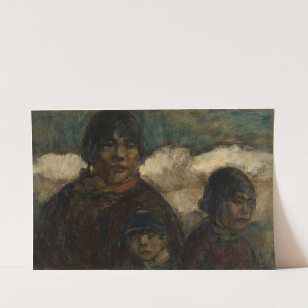 Woman and Children at the Harbour by Eugeen Van Mieghem