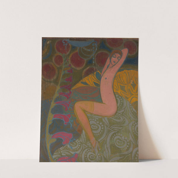 Woman and flowers by Kajetan Stefanowicz