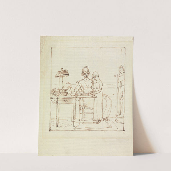 Woman and Girl at a Writing Desk by Benjamin West