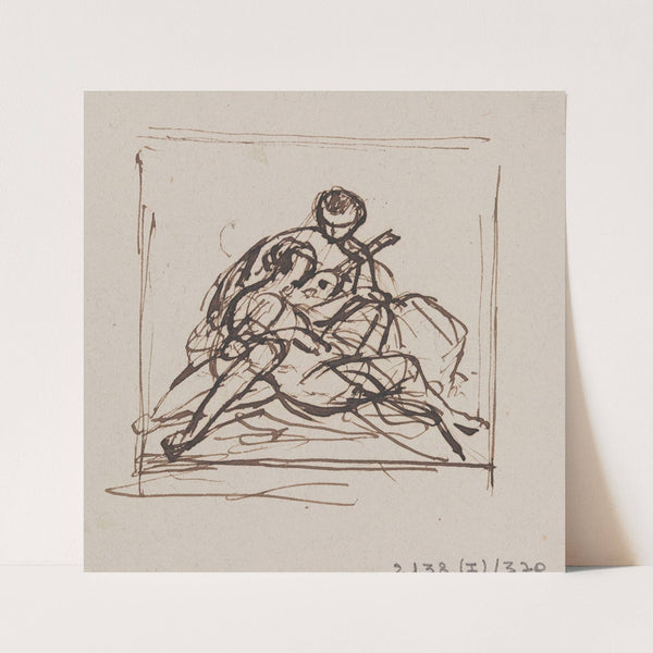 Woman and Man with Lute by Nicaise De Keyser