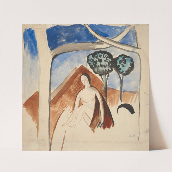 Woman and Mountain (c1977) by André Derain