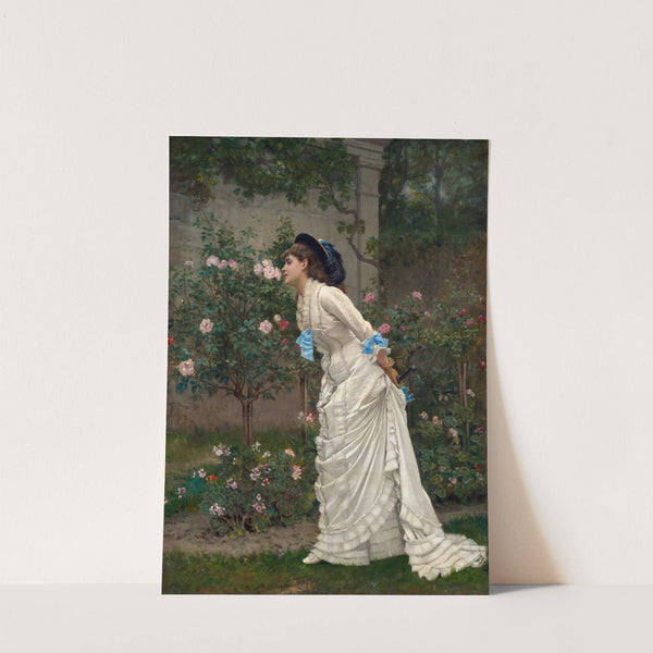 Woman And Roses by Auguste Toulmouche