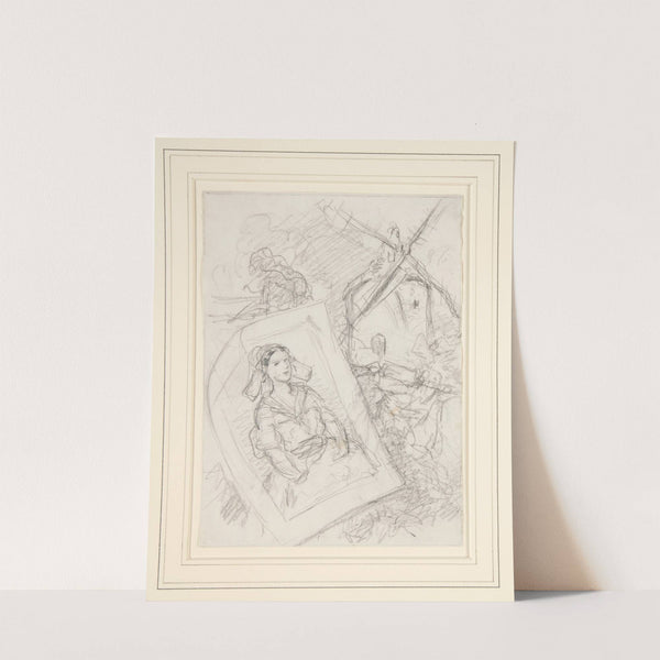 Woman and Windmill by Celestin Nanteuil