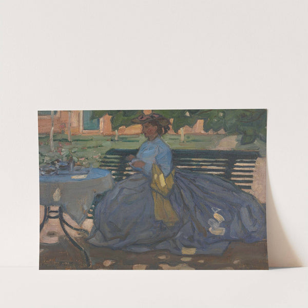 Woman at a garden table (circa 1910) by Bernard Boutet de Monvel