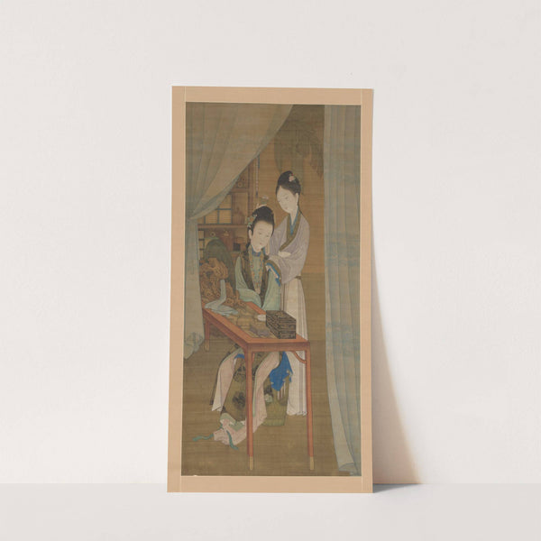 Woman at her dressing table (18th century) by Leng Mei