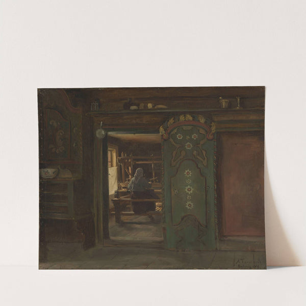 Woman at the Loom (1874) by Adolph Tidemand