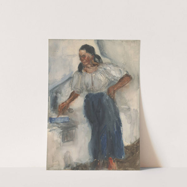 Woman at the Stove (1904) by Miloš Jiránek