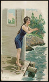 Woman bathing ; diving