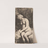 Woman bathing her feet at a brook by Rembrandt van Rijn