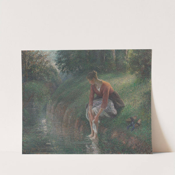Woman Bathing Her Feet in a Brook (1894) by Camille Pissarro