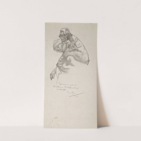 Woman bending over (1913) by Alphonse Mucha