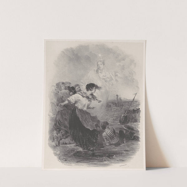 Woman by the Sea with the Madonna, Pointing to a Ship (ca. 1848–62) by Celestin Nanteuil