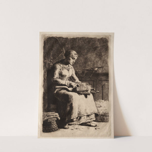 Woman Carding Wool (1856) by Jean-François Millet