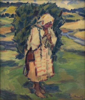 Woman Carrying a Sack