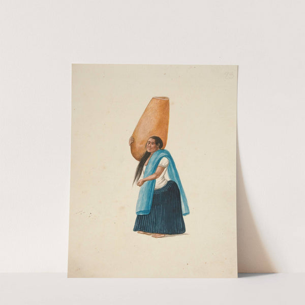 Woman Carrying Large Jar by Francisco Fierro
