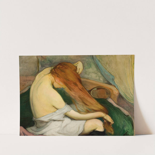 Woman Combing Her Hair (1897) by Władysław Ślewiński