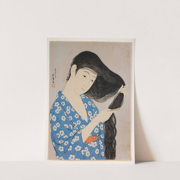 Woman Combing Her Hair by Hashiguchi Goyō