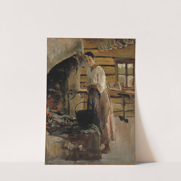 Woman Cooking Whitefish (1886) by Akseli Gallen-Kallela