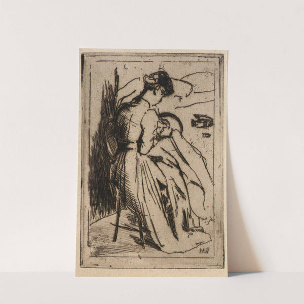 Woman Embroidering (1889) by Julian Alden Weir