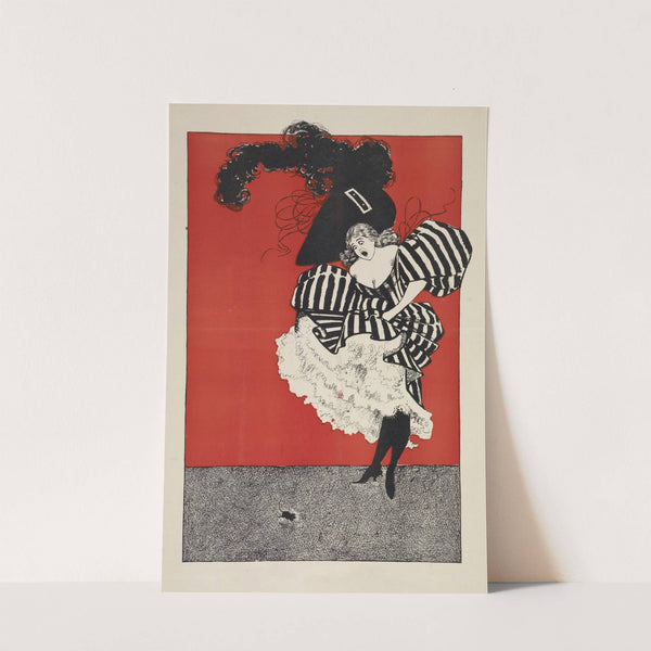 Woman frightened by mouse by Anonymous