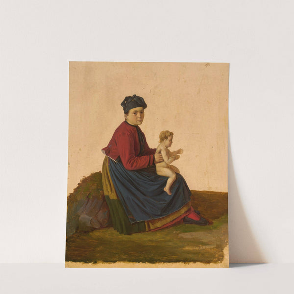 Woman from Hauenstein with a Child (1837) by Louis Coblitz