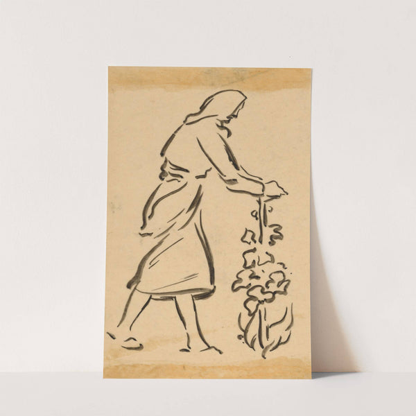 Woman Holding a Tree - Vine by Štefan Polkoráb