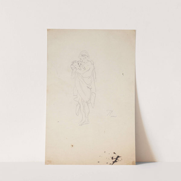 Woman Holding Dog by Sir Joshua Reynolds