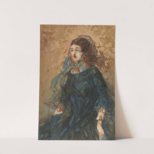 Woman in a Blue Dress (1855–60) by Constantin Guys