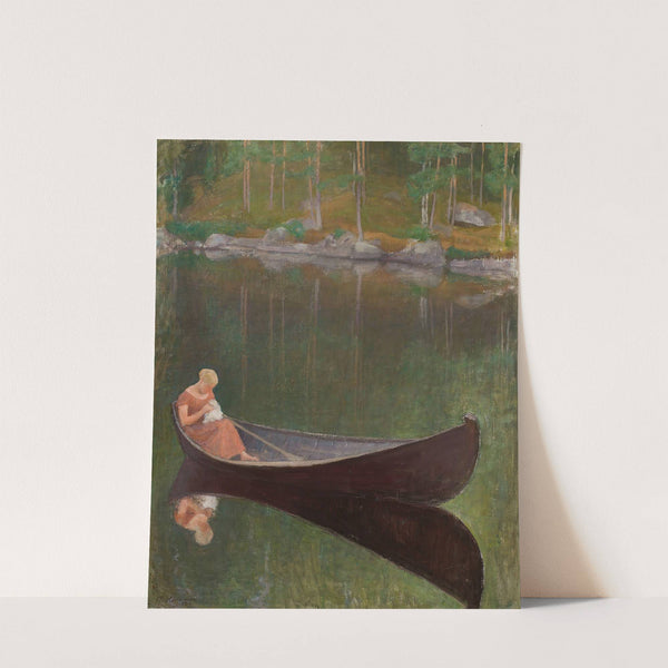 Woman In A Boat by Pekka Halonen