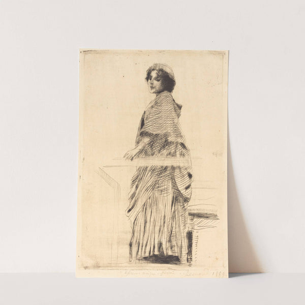 Woman in a Cape (La femme à la pèlerine) II (1889) by Albert Besnard