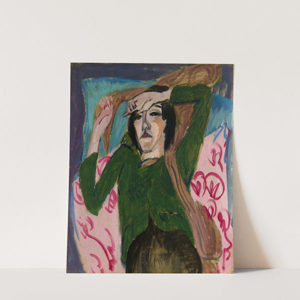 Woman in a Green Jacket (1913) by Ernst Ludwig Kirchner