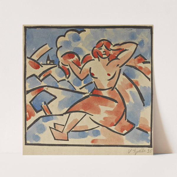 Woman In A Landscape (1935) by Václav Špála