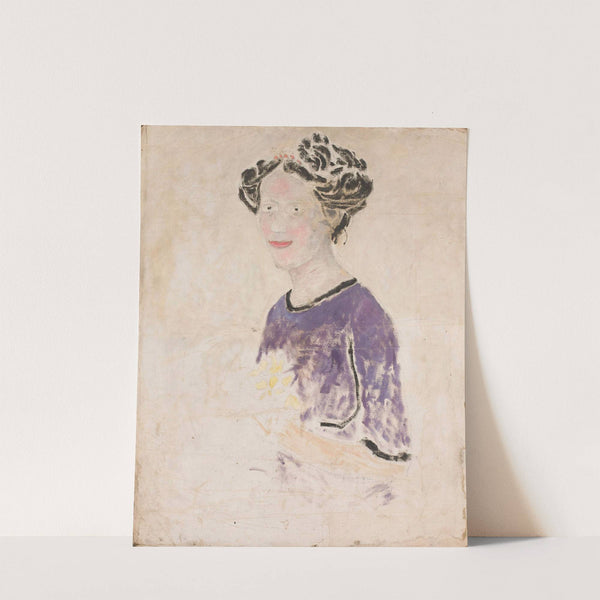 Woman in a lilac dress by Tadeusz Makowski