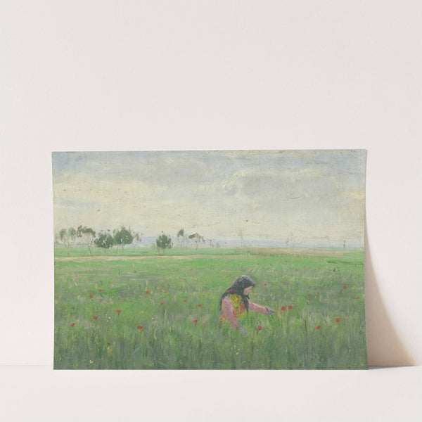 Woman in a Meadow by Karol Miloslav Lehotský