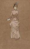 WOMAN IN A PINK DRESS
