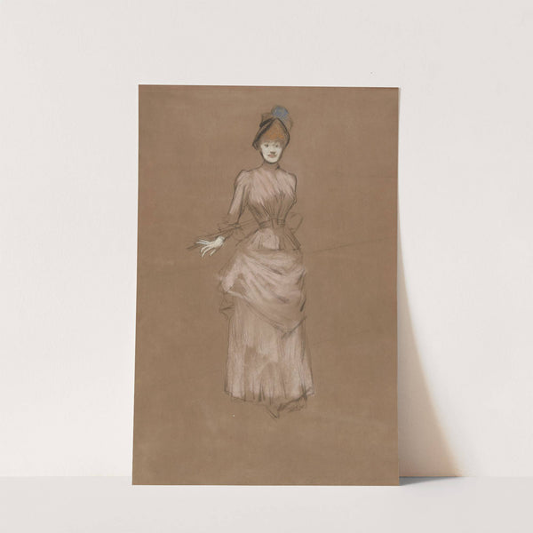 WOMAN IN A PINK DRESS by Jean-Louis Forain