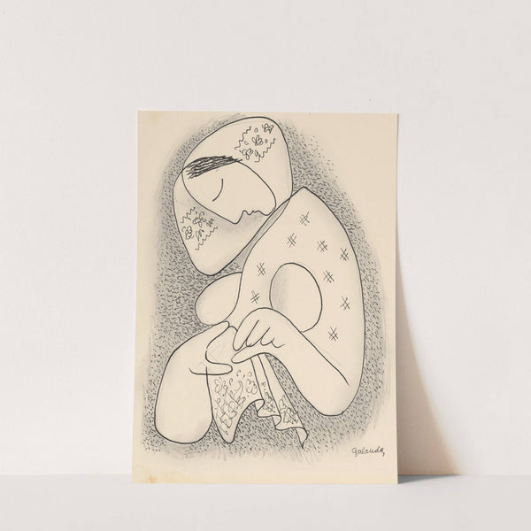 Woman in a scarf by Mikuláš Galanda