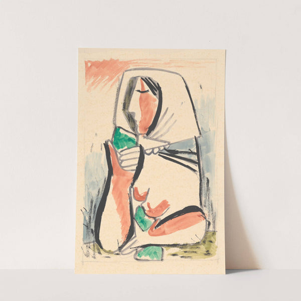 Woman in a scarf by Mikuláš Galanda