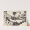 Woman in Bed Observing a Donkey by Franz von Bayros