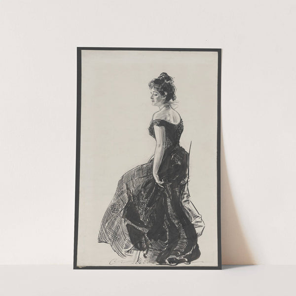 Woman in black evening dress (1901) by Charles Dana Gibson