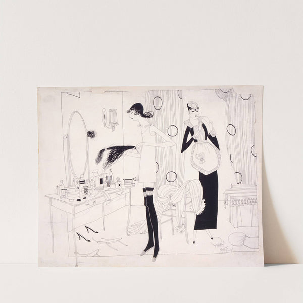 Woman in dressing room by Ralph Barton