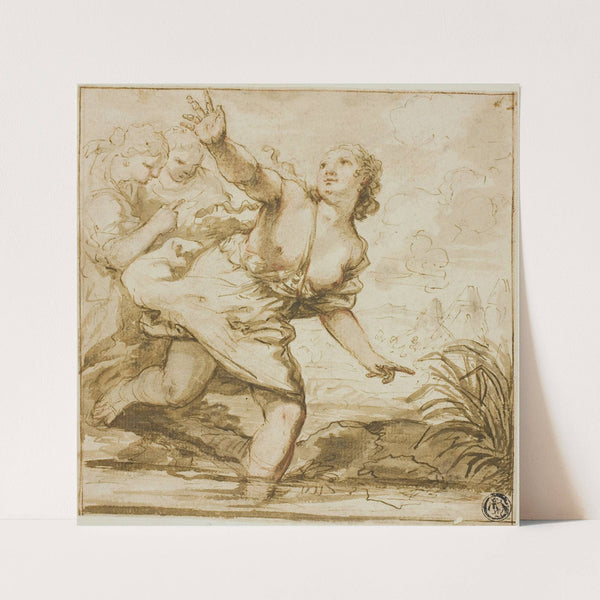 Woman in Flight by Carlo Cignani